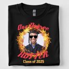 One Degree Hotter Saying Quote Graduation Class of 2025 Fire Flames Pun Custom Photo