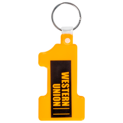 Number One Soft Plastic Keychains