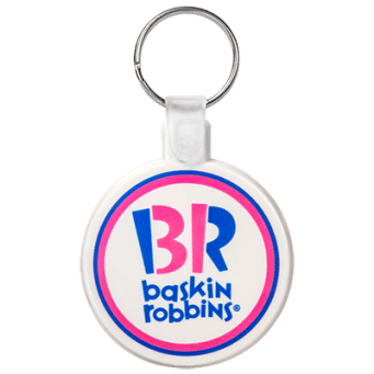 Custom Circle Soft Plastic Keychains