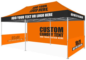 10ft x 20ft Full Color Pop Up Canopy Tents