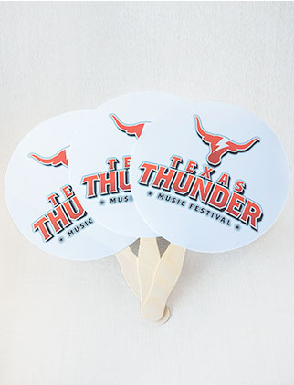 Personalized Paper Fans w/ Side Print - FREE Personalization