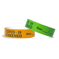 COVID-19 Screened Tyvek Wristbands
