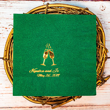 Custom Foil Stamped Luncheon Napkins
