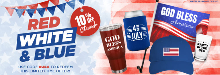 Customizable Promotional Product - Fourth of July Sale
