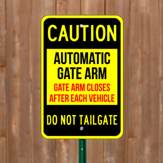 Custom Gate Warning Signs