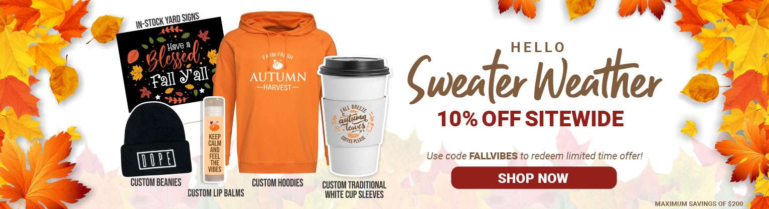 Customizable Promotional Product - Fall Vibes Sale