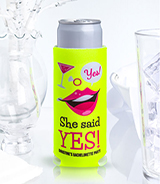 Fluorescent Neon Collapsible SLIM Can Coolers