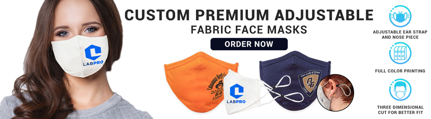 Custom Premium Adjustable Fabric Face Masks