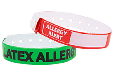 Custom Medical Alert Vinyl Wristbands