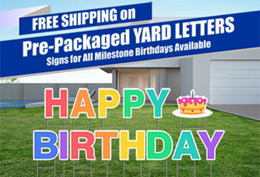 Happy Birthday Yard Letters