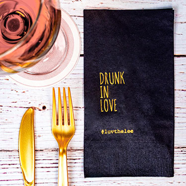 Custom Foil Stamped Dinner Napkins