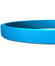 Custom 1/4 Inch Silicone Wristbands