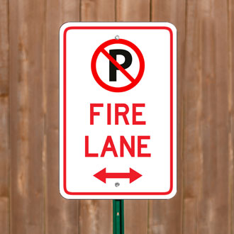 Custom Fire Lane Zone Signs