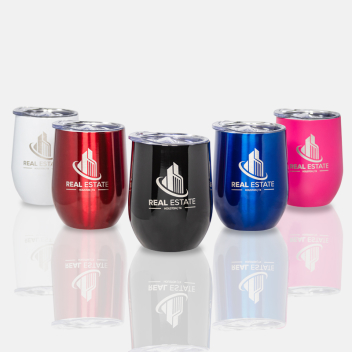 12 Oz. Custom Stainless Steel Wine Tumblers