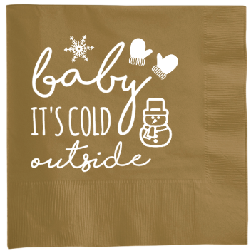 Christmas Baby Its Cold Outside 2ply Economy Beverage Napkins Style 114666