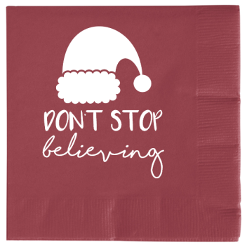 Christmas Dont Stop Believing 2ply Economy Beverage Napkins Style 114626