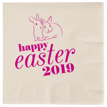 Easter Happy 2019 2ply Economy Beverage Napkins Style 104518