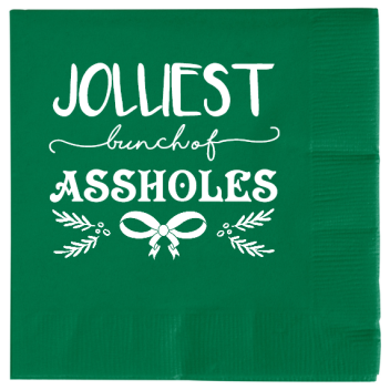 Christmas Jolliest Bunch Of Assholes 2ply Economy Beverage Napkins Style 114634