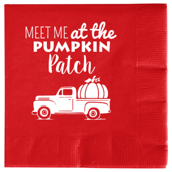 Fall Meet Me At The Pumpkin Patch 2ply Economy Beverage Napkins Style 112226