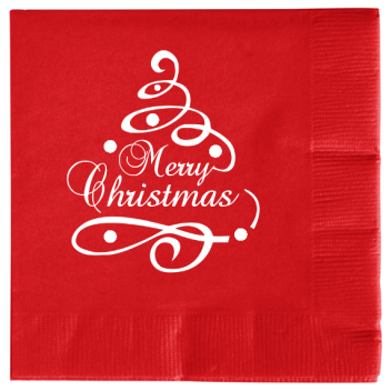 Christmas Day Merry 2ply Economy Beverage Napkins Style 114964