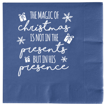 Christmas The Magic Of Not In Presents But His Presence 2ply Economy Beverage Napkins Style 114669