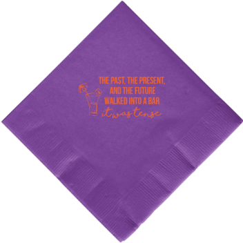 Back To School The Past Present And Future Walked Into Bar It Was Tense 2ply Economy Beverage Napkins Style 111494