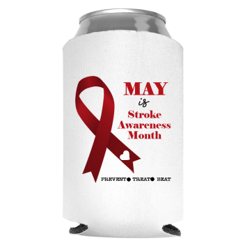 American Stroke Awareness Month Full Color Foam Collapsible Coolies Style 106279