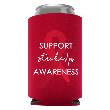 American Stroke Awareness Month Full Color Foam Collapsible Coolies Style 107021