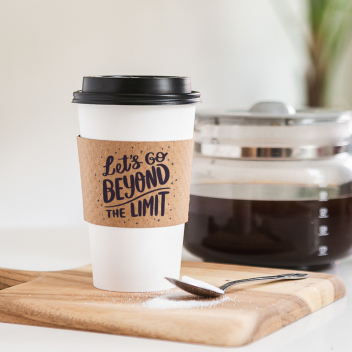 Custom Premium Embossed Natural Kraft Cup Sleeves