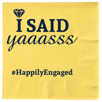 Customized I Said Yas Engagement Premium Napkins