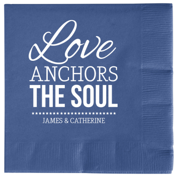 Customized Love Anchors The Soul Beach Wedding Premium Napkins