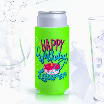 Fluorescent Neon Collapsible Slim Can Coolers