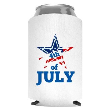 Fourth  Of July Full Color Foam Collapsible Coolies Style 107713