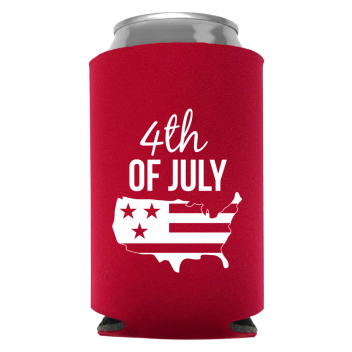Fourth  Of July Full Color Foam Collapsible Coolies Style 107747