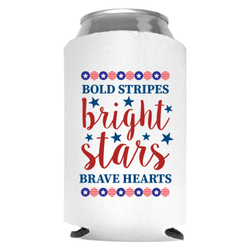 Fourth Of July Full Color Foam Collapsible Coolies Style 107900