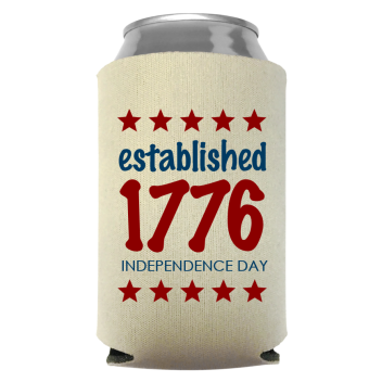 Fourth Of July Full Color Foam Collapsible Coolies Style 107904
