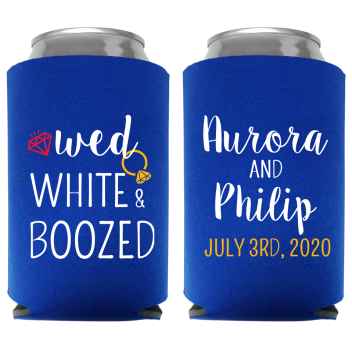 Fourth Of July Wedding Full Color Foam Collapsible Coolies Style 110219