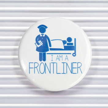 Frontliner Social Distancing Pin Buttons