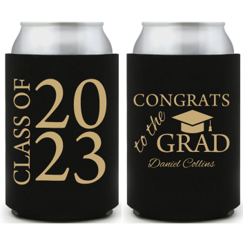 Congrats To The Grad Full Color Foam Collapsible Coolies Style 158914