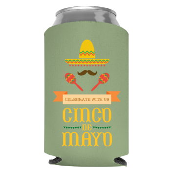 Happy Cinco De Mayo Full Color Foam Collapsible Coolies Style 105897