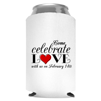 Happy Valentine Day Full Color Foam Collapsible Coolies Style 99102