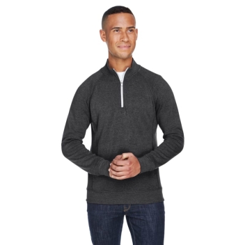 J America Adult Triblend Fleece Quarter-zip