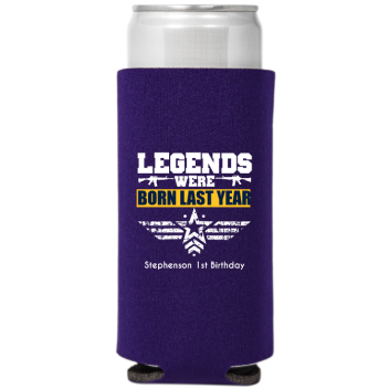 Legends Were Born Last Year Birthday Full Color Slim Can Coolers
