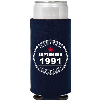 Limited Edition Personalized Birthday Full Color Slim Can Coolers