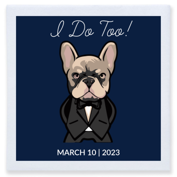 Personalized Bodyguard Pug Pet Wedding Premium Full Color Napkins