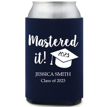 Personalized Mastered It Graduation Full Color Can Coolers