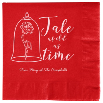 Personalized Tale As Old As Time Fairytale Wedding Premium Napkins