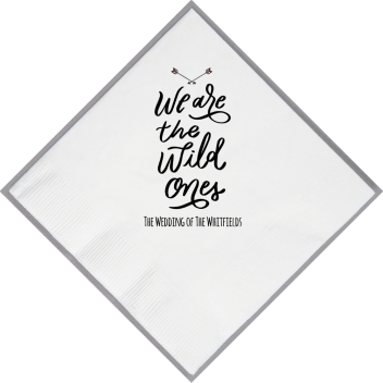 Personalized We Are The Wild Ones Boho Wedding Premium Full Color Napkins
