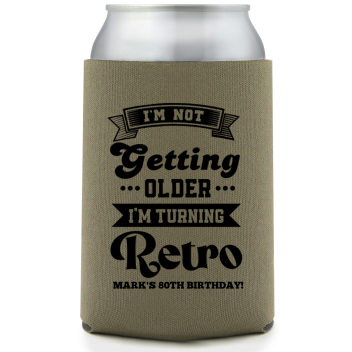 Turning Retro Birthday Full Color Can Coolers