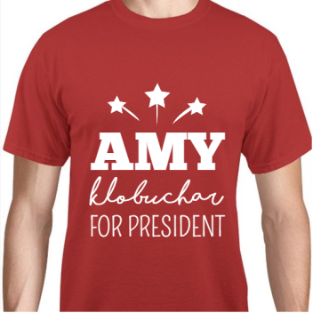 Amy Klobuchar For President Unisex Basic Tee T-shirts Style 111068